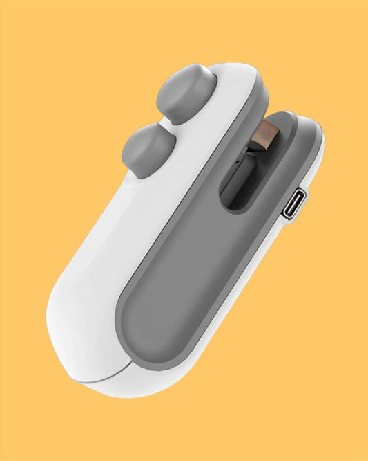 Portable Mini Sealing Machine 2 in 1 USB Rechargeable Magnetic Bag Sealer Heat Seal with Cutter, Kitchen Essential